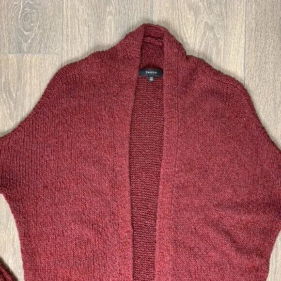 Talula Aritzia Women's Lenox Cardigan Sweater Knit Cashmere Wool Burgundy - Picture 8 of 15